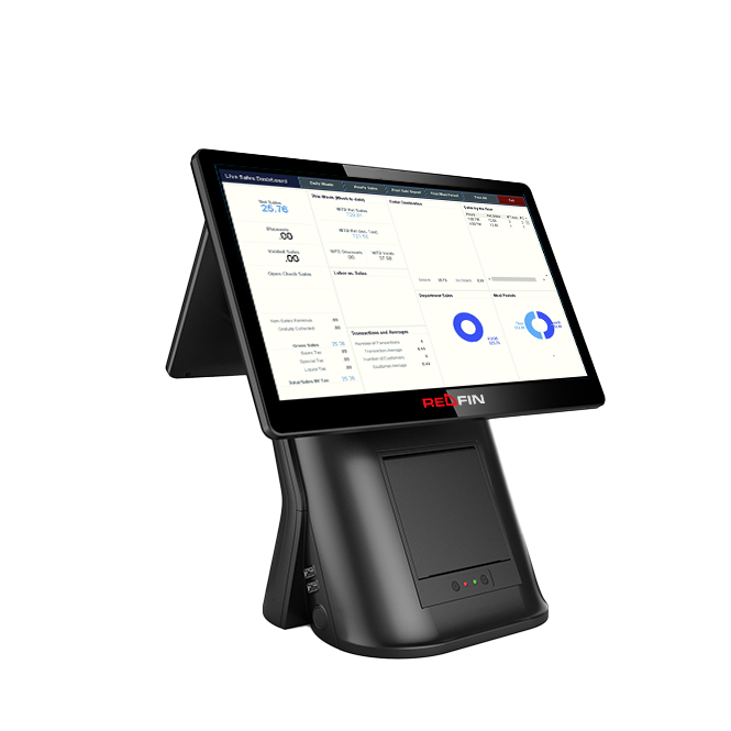 point of sale system with a reporting sceen